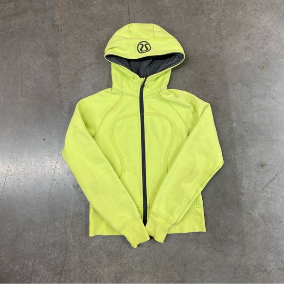 lululemon athletica Tops - Lululemon Scuba Lime Green Zip Hoodie Y2K Women’s 4